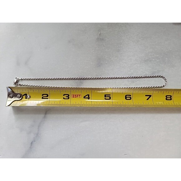 Italian 925 Sterling Silver Chain Necklace Vintage - Picture 9 of 10